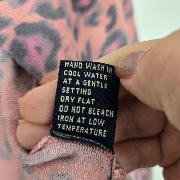 Boston Proper cheetah print open cardigan pink pleated - Picture 6 of 6